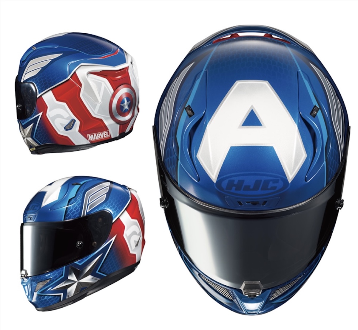 Captain America HJC RPHA-11 Helmet 3 Captain America HJC Helmet