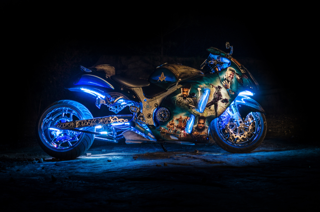 Chadwick Boseman Black Panther Custom Suzuki Hayabusa
