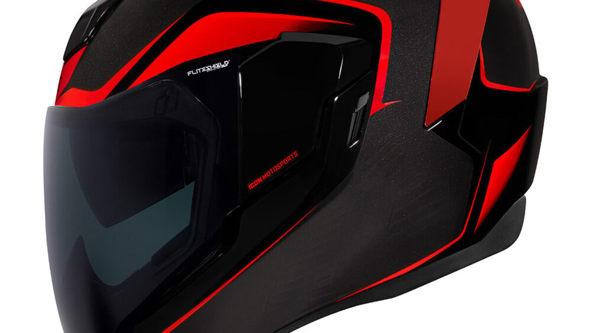 新規 ICON AIRFLITE CROSSLINKフルフェイス黒/赤 Mサイズ icon（ヘルメット） ＼全品10%+1300円☆9/15(5の日)限定／ Icon