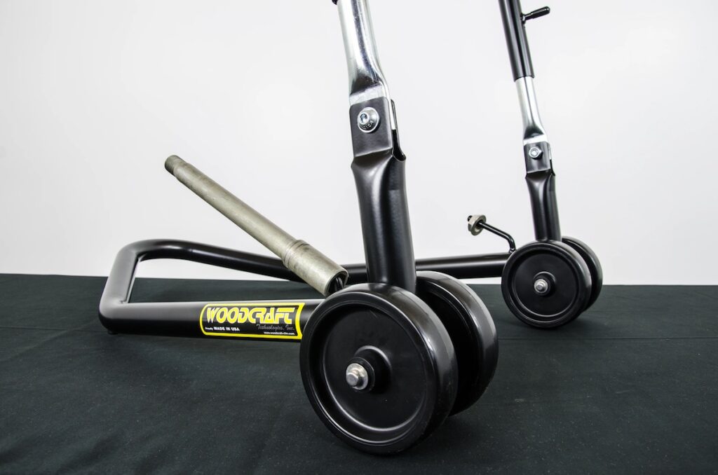 Adventure Bike Front Stand from Woodcraft SportBikes Inc Magazine