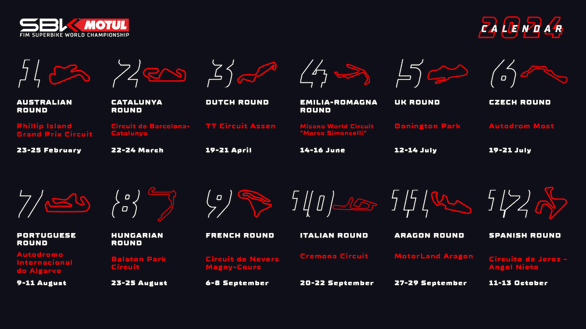 2024 WorldSBK Calendar 4 2024 WorldSBK Calendar