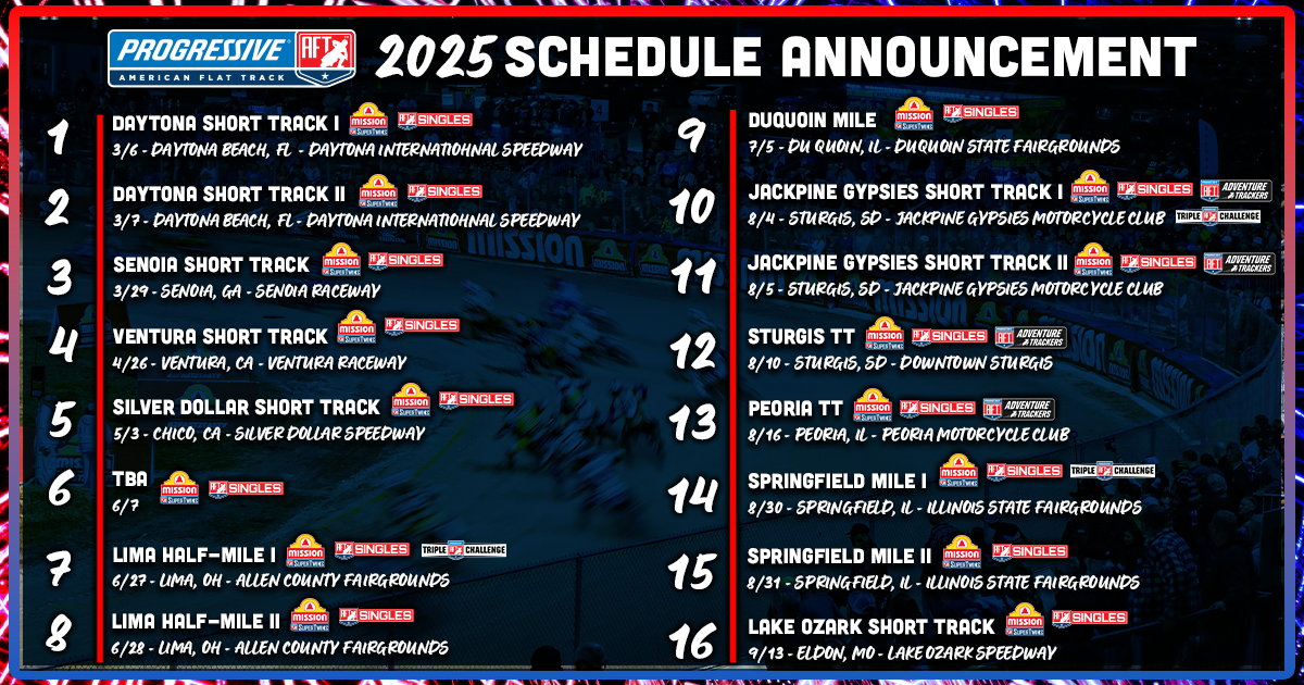 American Flat Track 2025 Schedule 4 American Flat Track 2025 Schedule