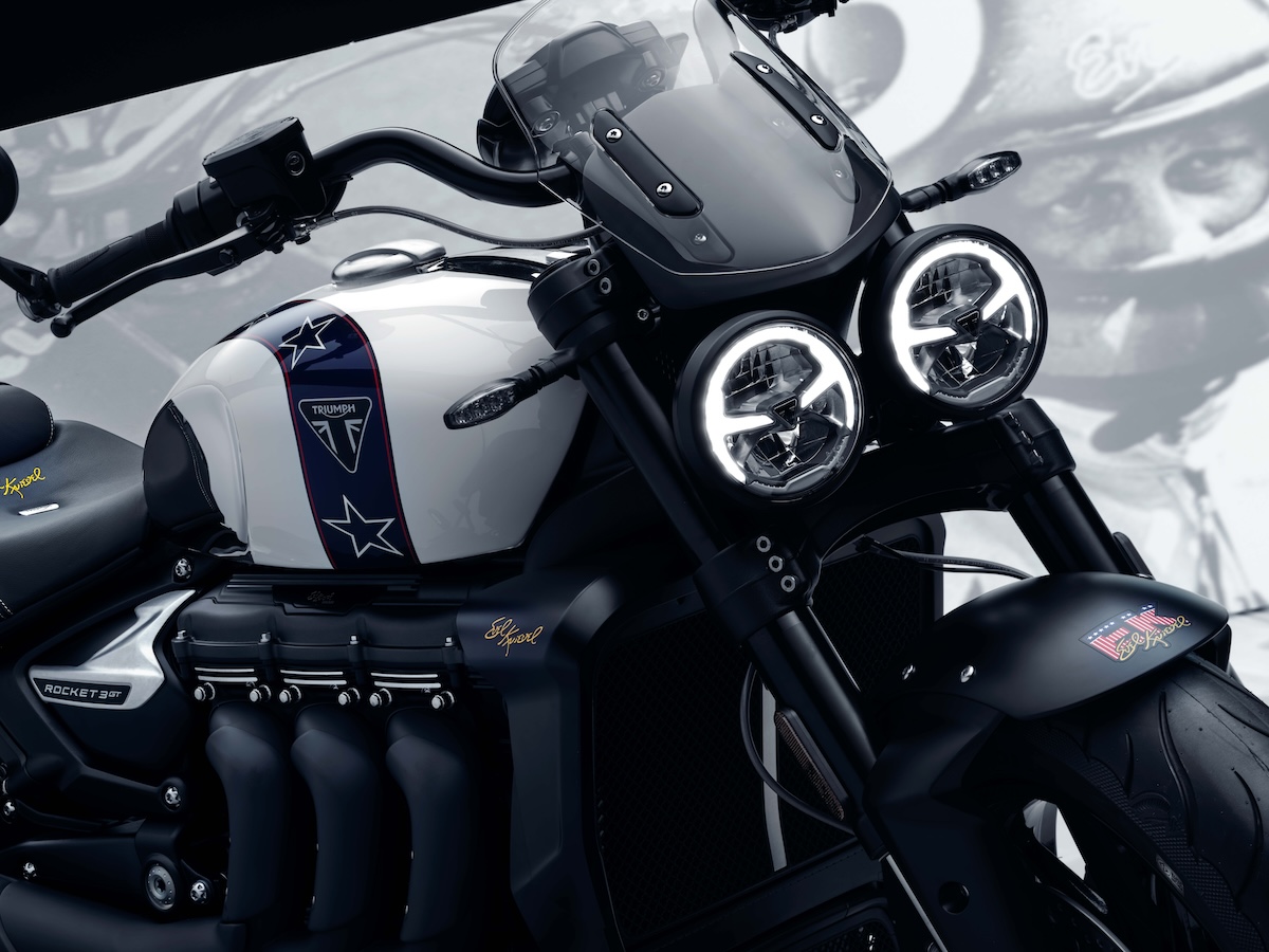 The Evel Knievel Triumph Rocket 3 R and Rocket 3 GT 7 Triumph Evel Knievel Rocket