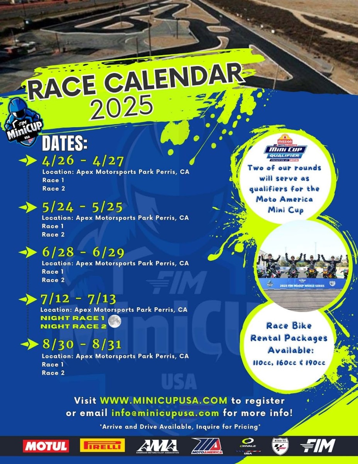 FIM MiniCup 2025 Schedule 3 FIM MiniCup 2025 Schedule
