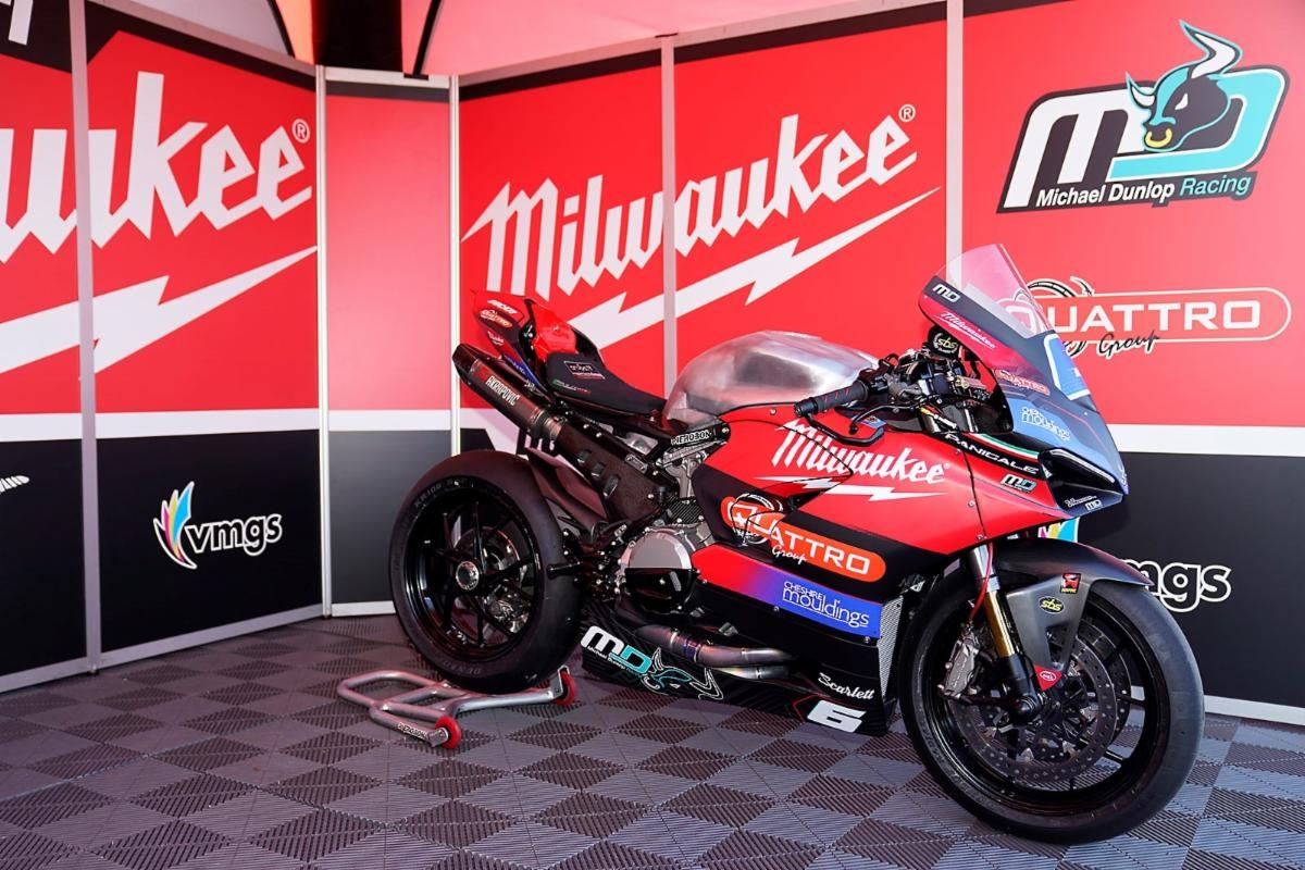Michael Dunlop and MILWAUKEE Ducati for 2025 TT 4 Michael Dunlop and MILWAUKEE Ducati