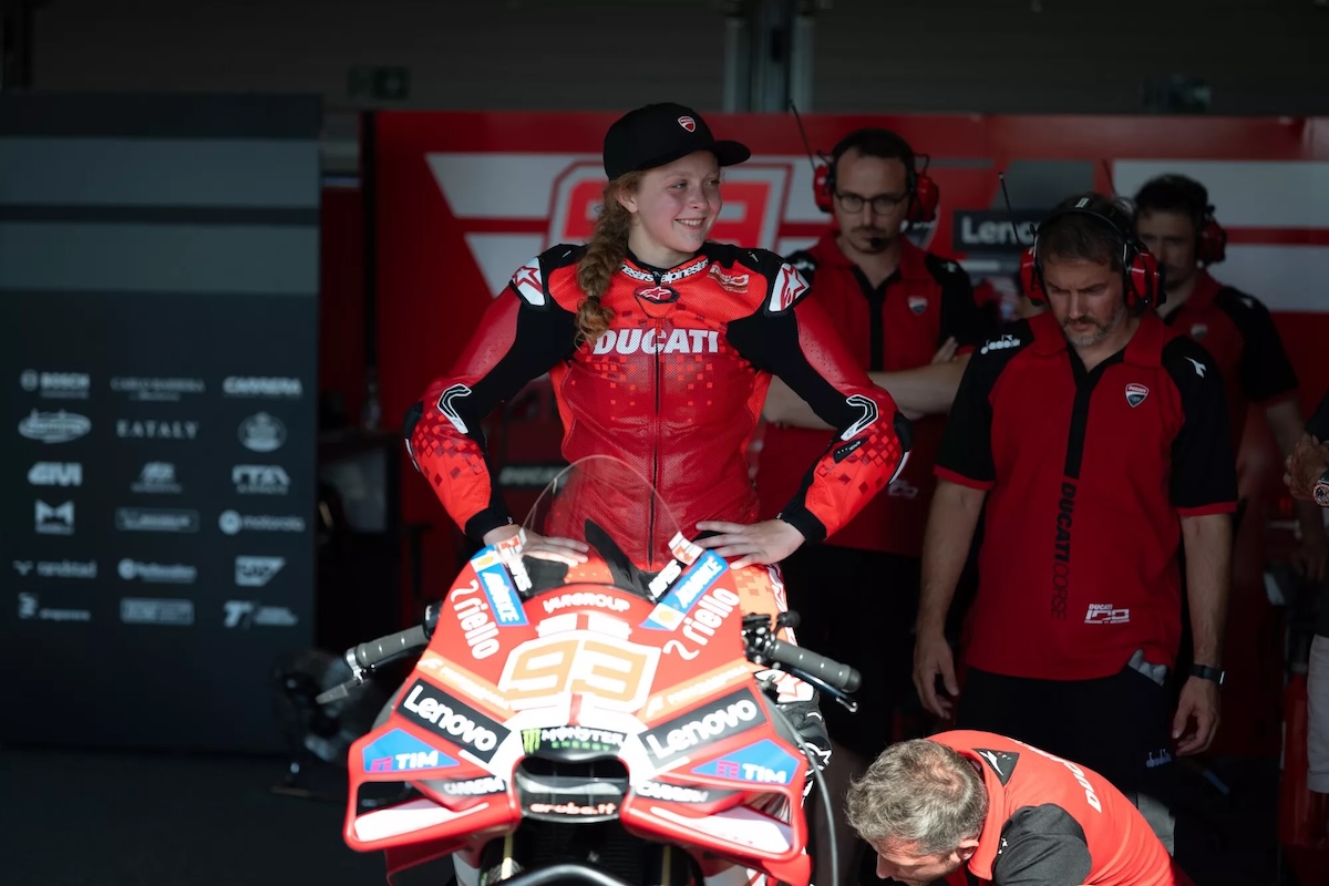 Kayla Yaakov is the First Woman to Ride a Ducati Desmosedici GP Machine 4 Kayla Yaakov is the First Woman to Ride a Ducati Desmosedici GP Machine
